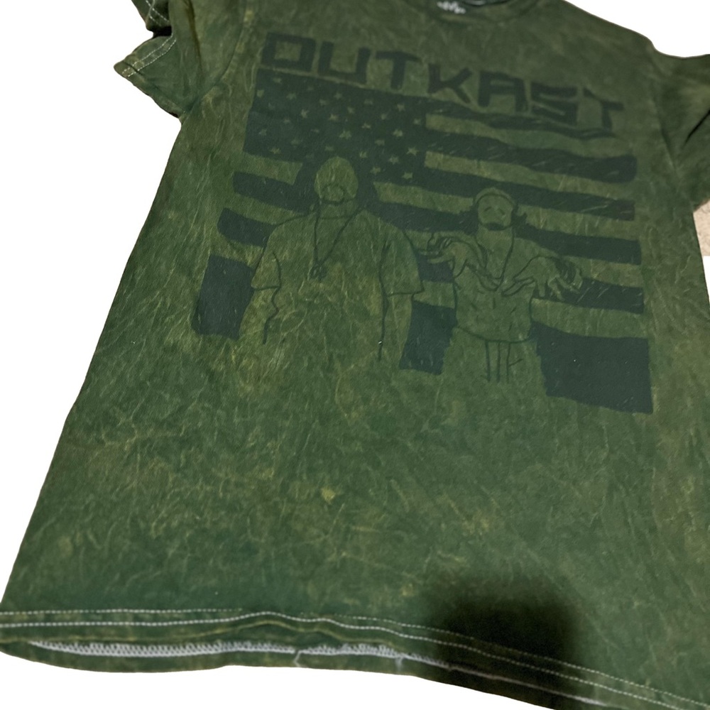 NWOT OutKast Green Crew Neck Short Sleeve Tee Size Small - Picture 2 of 5